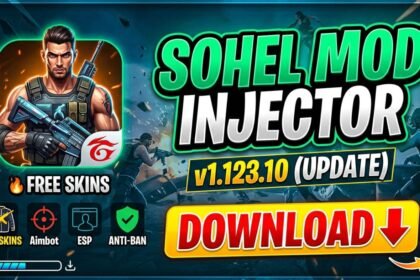 Sohel Mod Injector v1.123.10 latest version download interface on an Android device