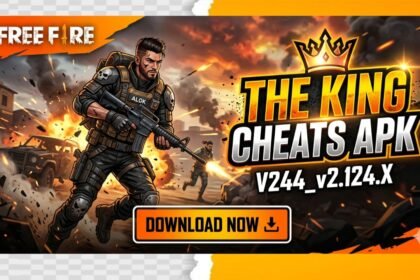 “The King Cheats FF APK menu interface showing ESP features and aim settings in Free Fire”
