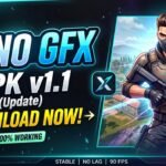 Xeno GFX app icon featuring a golden X logo on a dark background with optimized gaming tool branding for Android users.