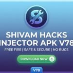 Shivam Hacks Injector APK V78 for Free Fire interface on Android device