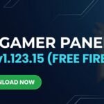 "G18 Gamer Panel APK v1.123.15 interface screenshot for Free Fire gaming utility app on Android device."