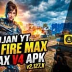 Sujan YT FF Max APK V4_v2.127.X interface showing gameplay utility tools for Free Fire MAX on an Android device.