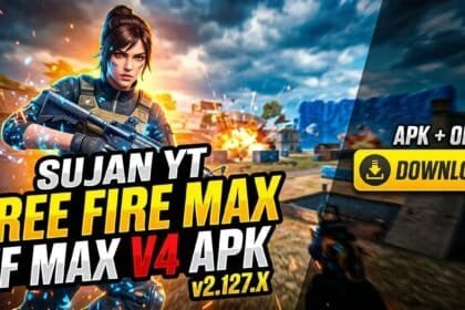 Sujan YT FF Max APK V4_v2.127.X interface showing gameplay utility tools for Free Fire MAX on an Android device.
